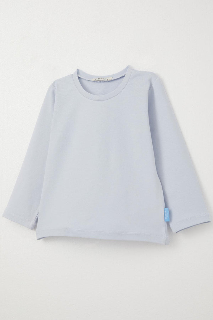 BRE Breeze Baby Boy Long Sleeve T-Shirt Basic 9 Months-3 Years, Ice Blue - Aguascalientes