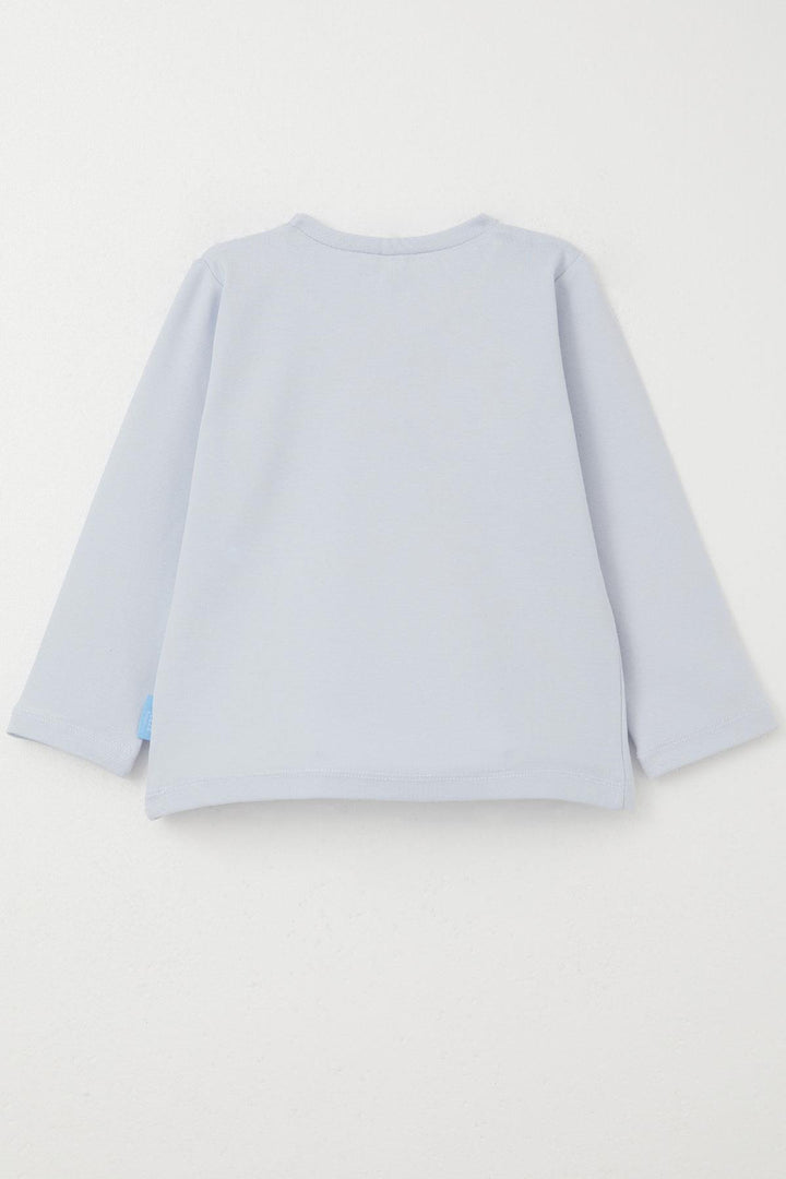 BRE Breeze Baby Boy Long Sleeve T-Shirt Basic 9 Months-3 Years, Ice Blue - Aguascalientes