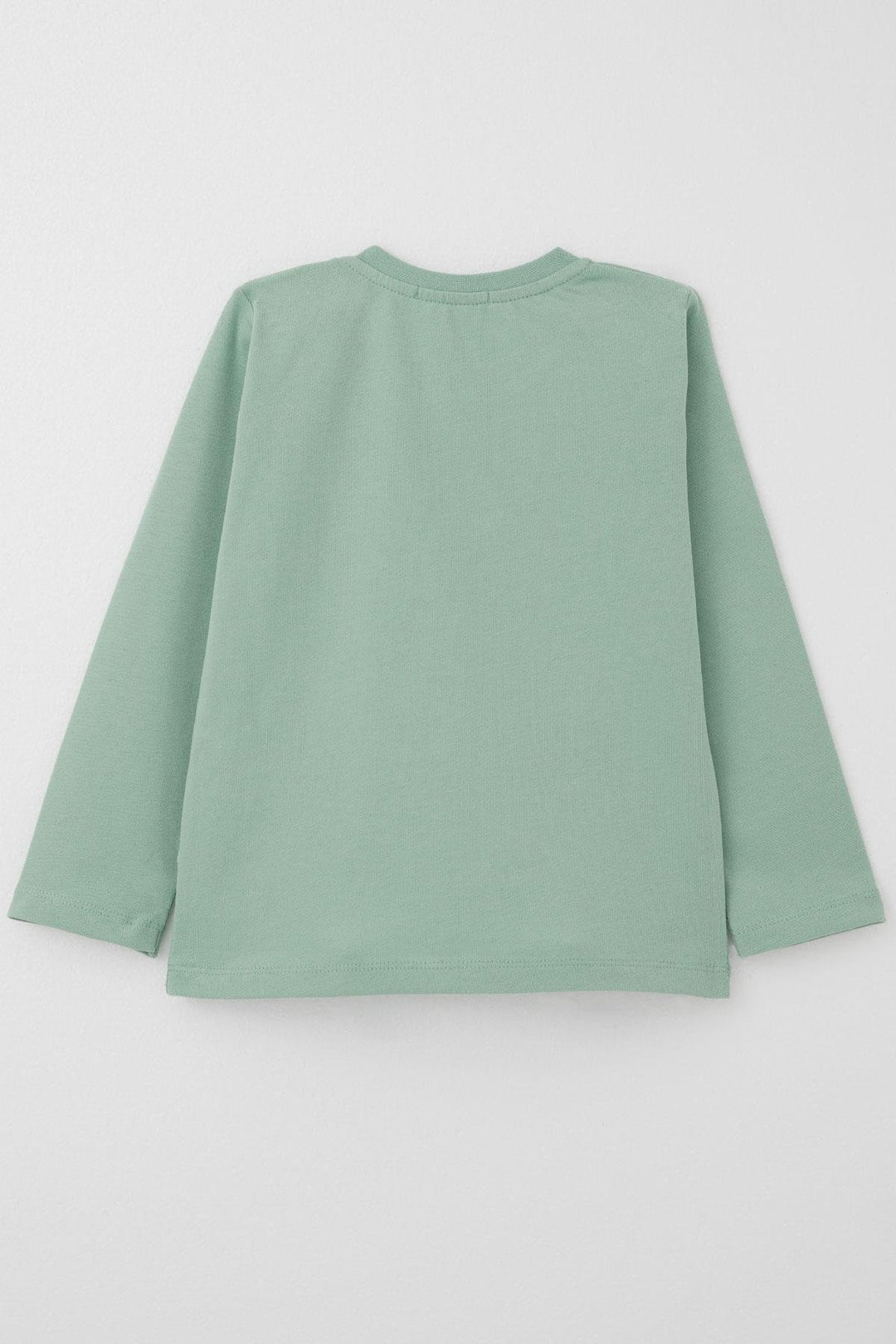 BRE Breeze Baby Boy Long Sleeve T-Shirt with Pocket Detail Cool Writing Emblem 9 Months-3 Years, Aqua Green - Lecce