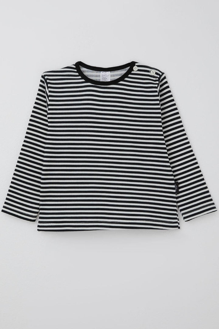 BRE Breeze Erkek Bebek Uzun Kollu Tişört Patlı 9 Ay-3 Yaş, Siyah - Airdrie