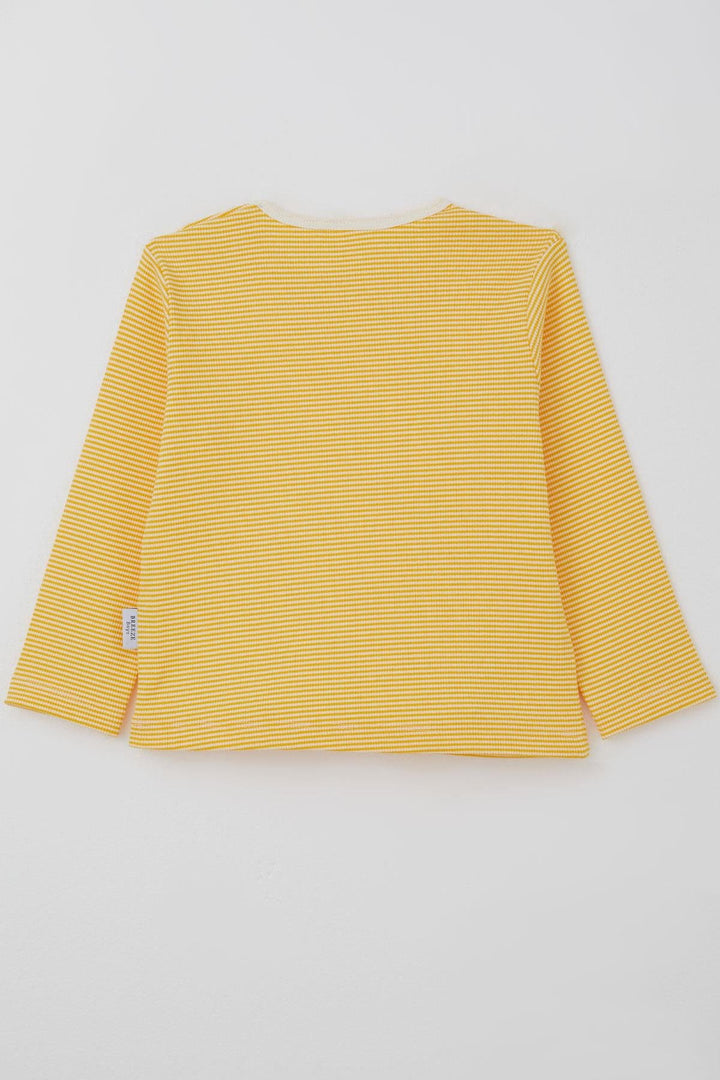 BRE Breeze Baby Boy Long Sleeve T-Shirt Patched 9 Months-3 Years, Yellow - Philadelphia