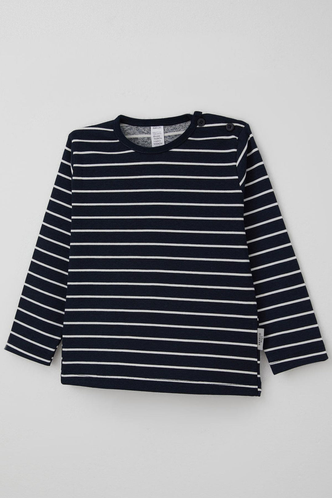 BRE Breeze Baby Boy Long Sleeve T-Shirt Striped 9 Months-3 Years, Navy Blue - Dunedin