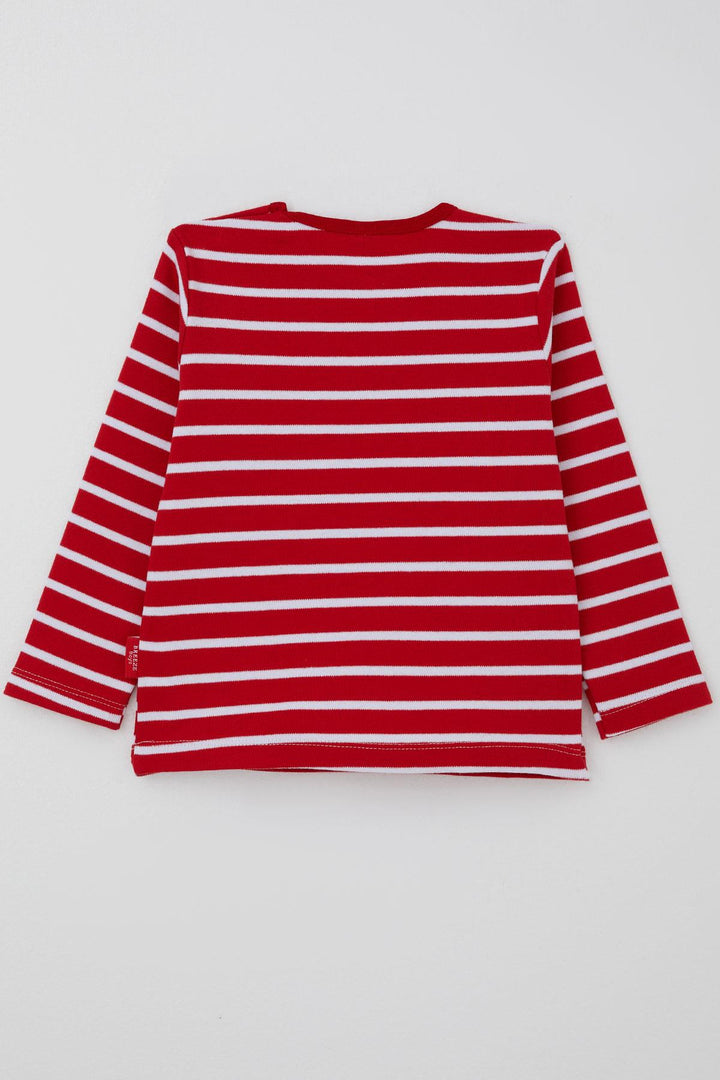 BRE Breeze Erkek Bebek Uzun Kollu Tişört Patlı 9 Ay-3 Yaş, Kırmızı - Geldern