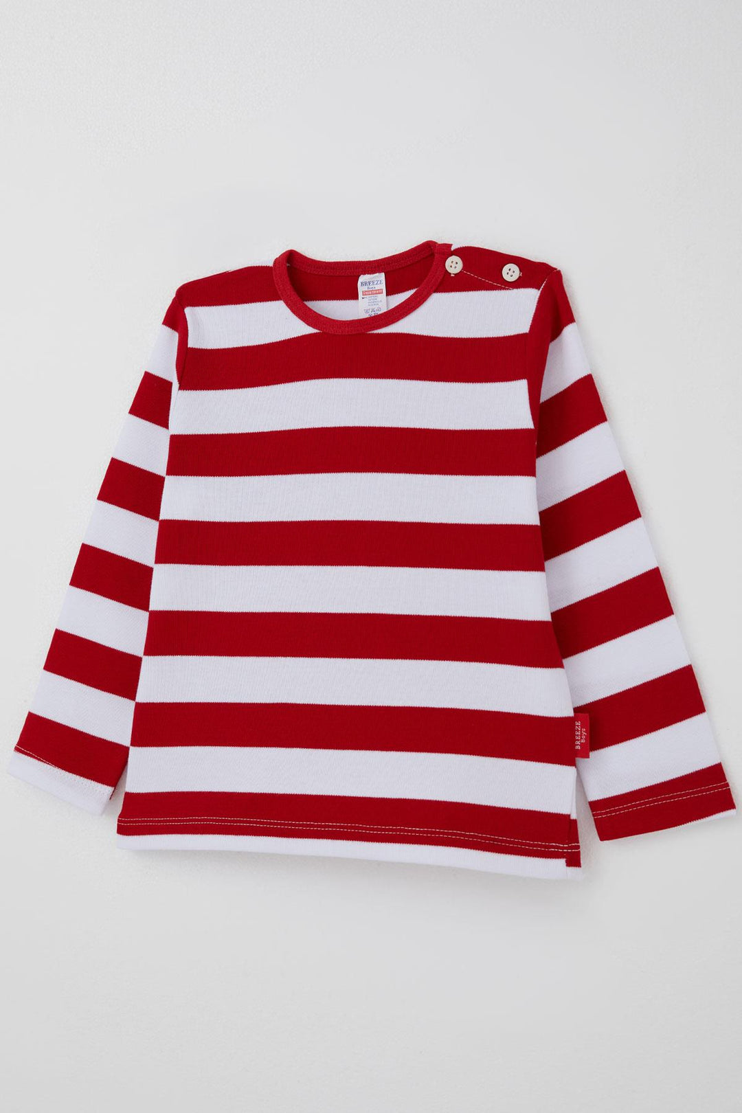 BRE Breeze Erkek Bebek Uzun Kollu Tişört Patlı 9 Ay-3 Yaş, Kırmızı - Civitanova Marche