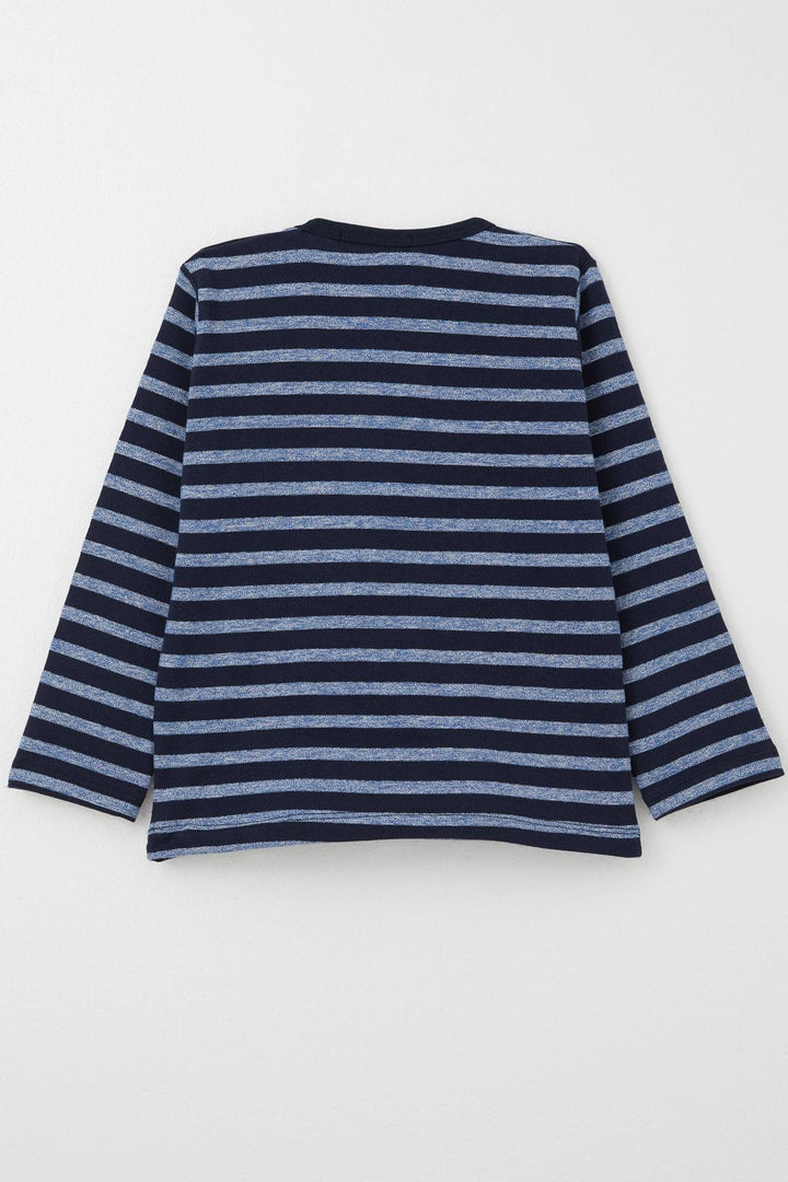 BRE Breeze Baby Boy Long Sleeve T-Shirt Patched 9 Months-3 Years, Navy Blue - Bragança