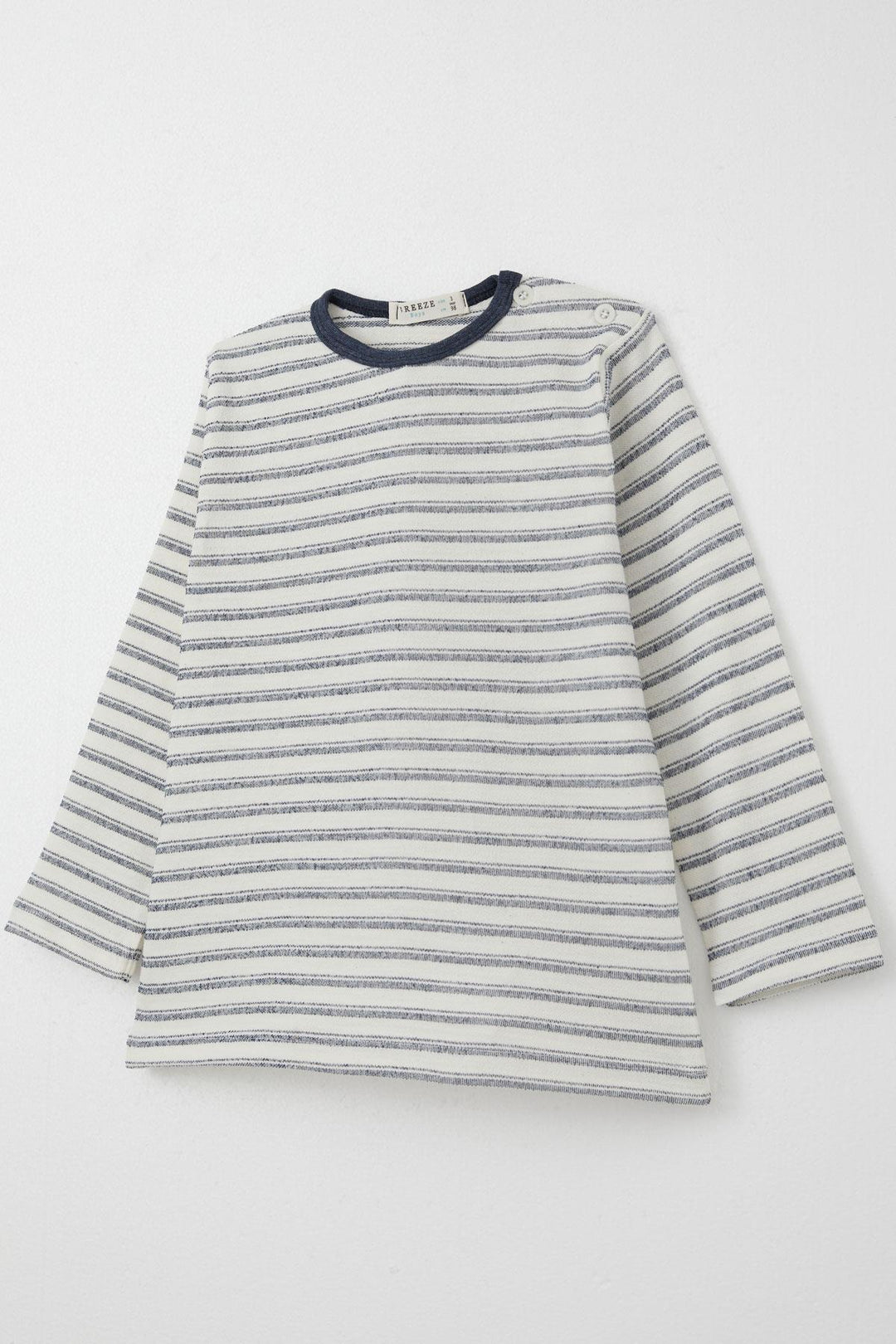 BRE Breeze Baby Boy Long Sleeve T-Shirt Patched 9 Months-3 Years, Ecru - Farnborough
