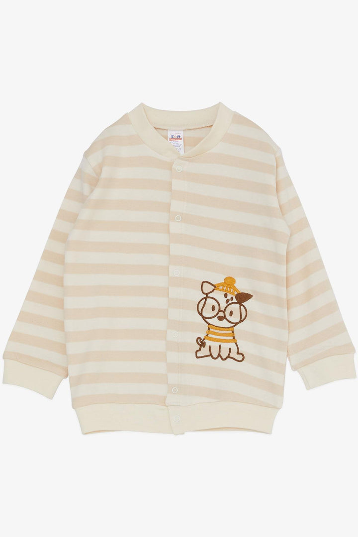 BRE Breeze Baby Boy Bodysuit مجموعة من 3 قطع نظارات دلماسية لطيفة مطرزة للكلاب 4 أشهر، كريمي - Weinheim