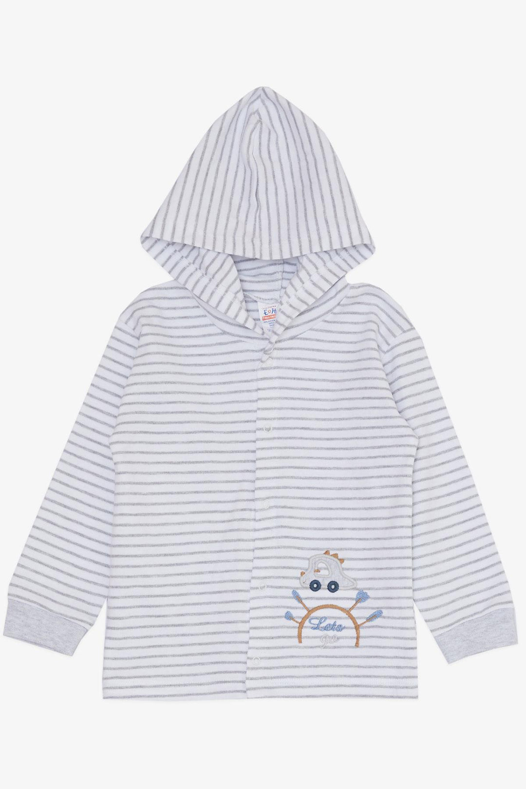 BRE Breeze Baby Boy Bodysuit 3 قطع مجموعة السفر تحت عنوان السيارة المطرزة 4 أشهر سنة، مزيج رمادي فاتح - Euless