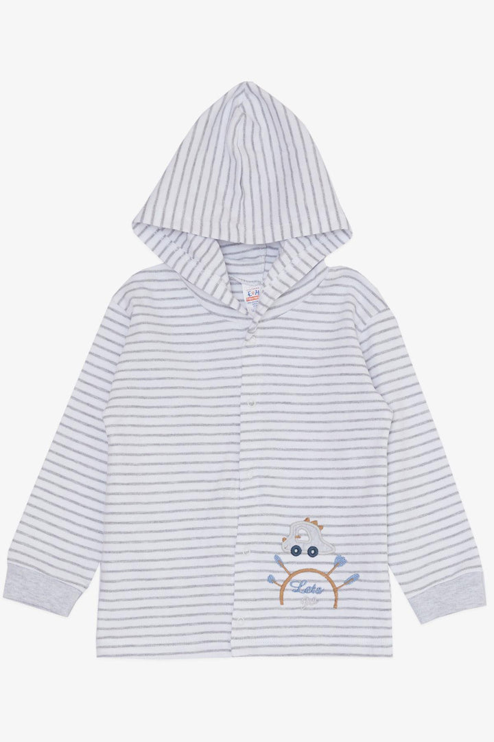 BRE Breeze Baby Boy Bodysuit 3 قطع مجموعة السفر تحت عنوان السيارة المطرزة 4 أشهر سنة، مزيج رمادي فاتح - Euless