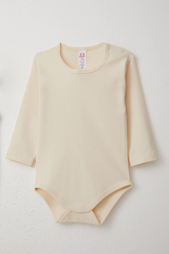 BRE Breeze Baby Boy Bodysuit 3-Piece Set Cute Bear Embroidered Hooded 4 Months Year, Beige - Turnhout
