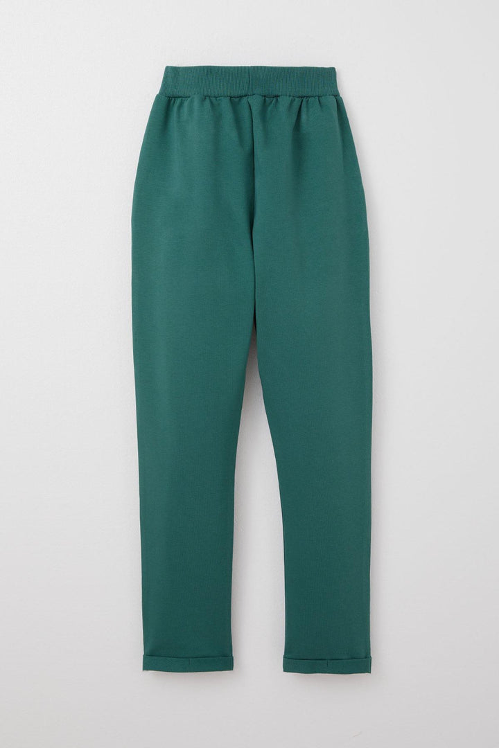BRE Breeze Boys' Underarm Buttoned Pocket Accessorized Pants, 4-8 Years, Emerald Green - Silver Spring