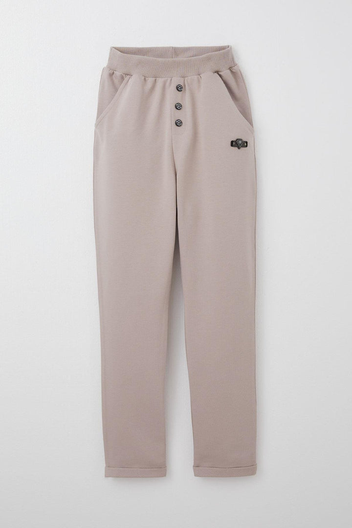 BRE Breeze Boy's Pants with Buttoned Pocket Accessory, 4-8 Years, Mink - Wichita