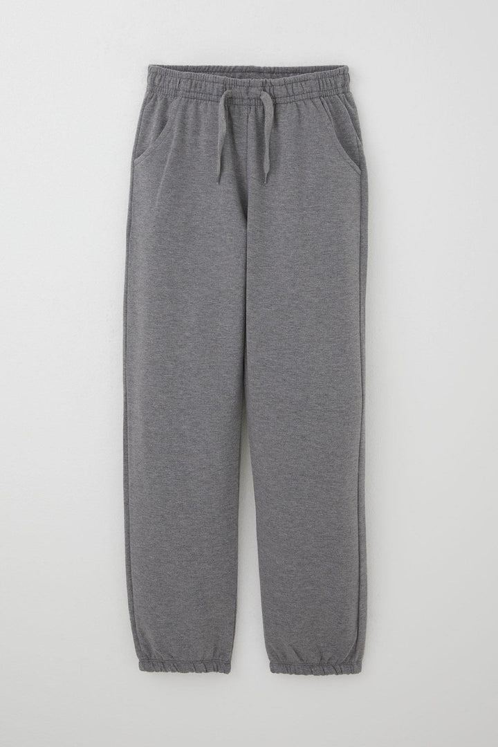 BRE Breeze Boy's Child Elastic Waistband Accessorized Waistband Elastic Cuffed Pocketed 104 Years, Grey Melange - Green Bay