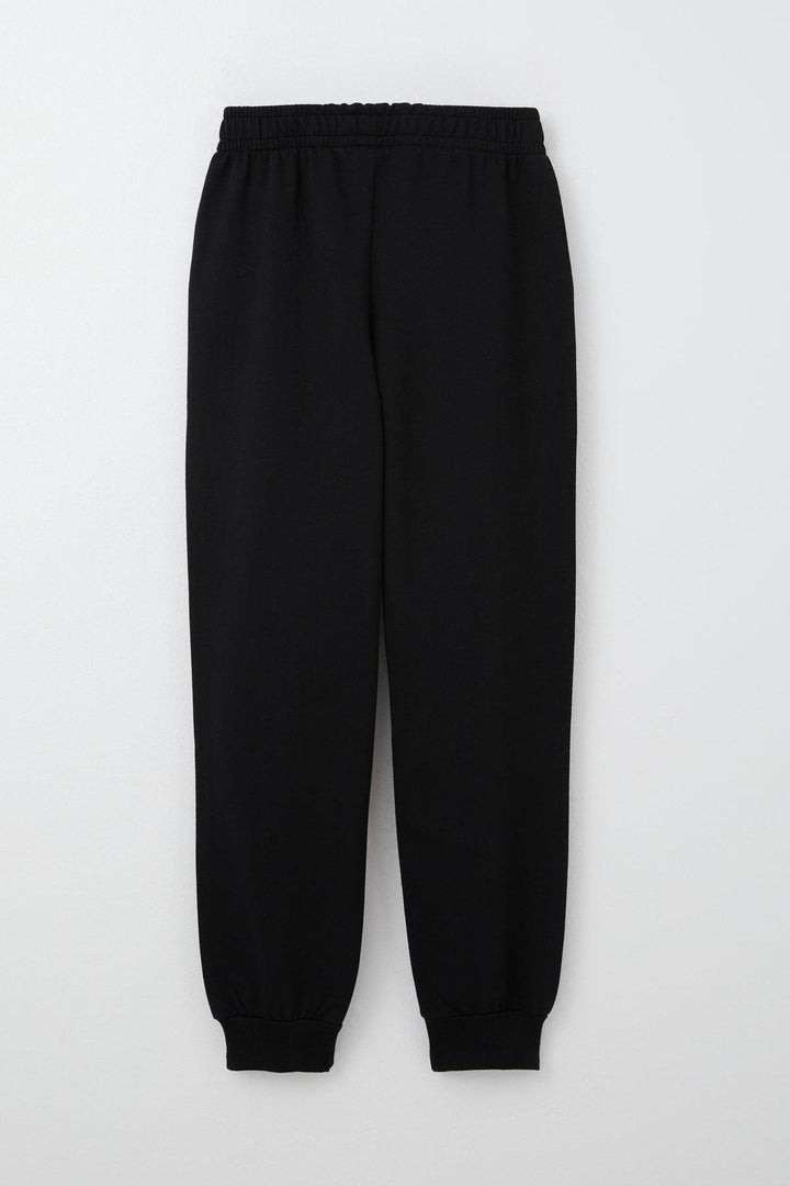 BRE Breeze Boy's Pants with Bottom Pockets, Lace-up Detail and Emblem, 5-9 Years, Black - Caloundra