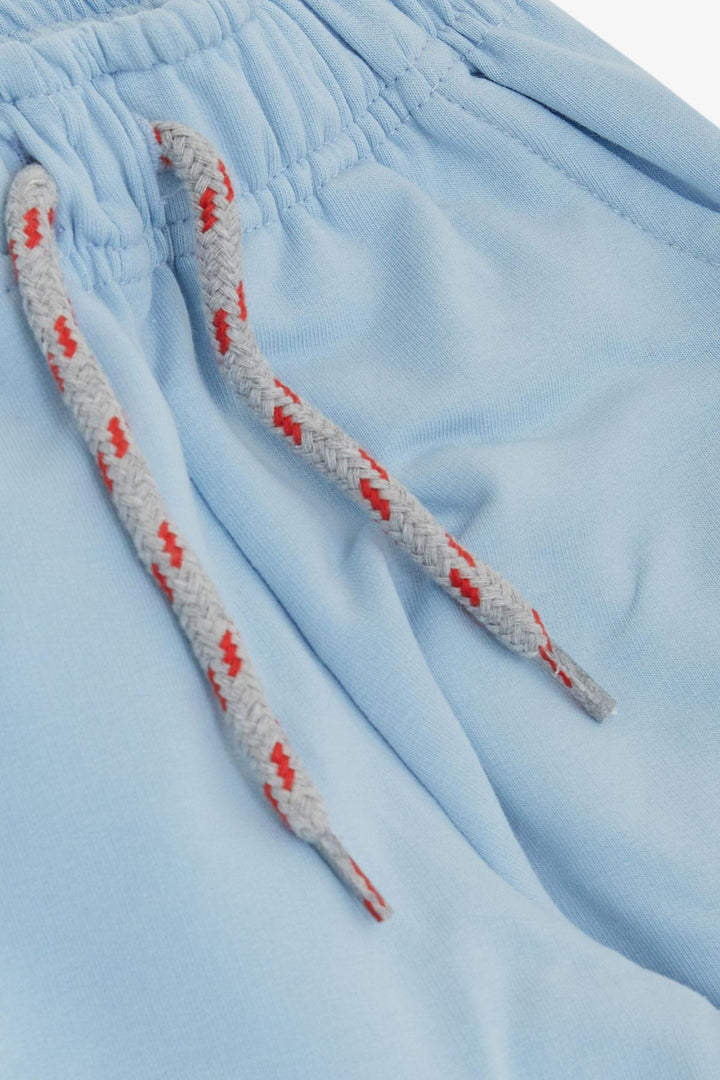 BRE Breeze صبي طفل أسفل وجه مبتسم مطرز بأربطة إكسسوارات 1-4 سنوات، أزرق فاتح - غرب فانكوفر