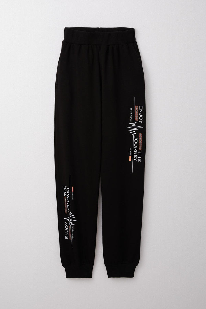BRE Breeze Boys' Subtitle Printed Pocketed Pants 94 Years, Black - Voluntari