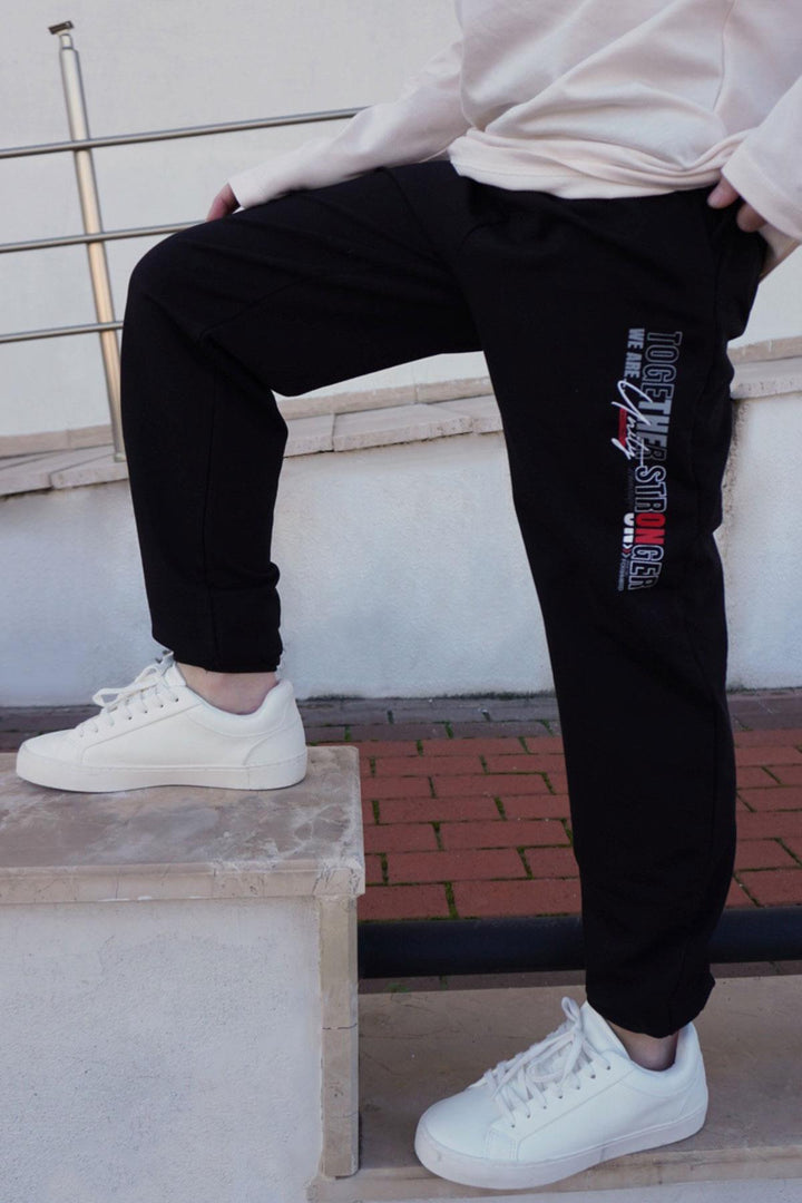 BRE Breeze Boys' Printed Sweatpants with Pockets, 94 Years, Black - Union