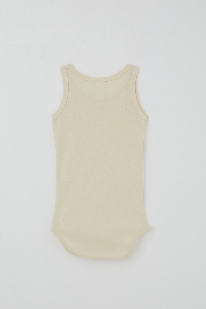 BRE Breeze Erkek Çocuk Çıtçıtlı Atlet Zıbın Body Basic 1-3 Yaş , Krem - Beverly