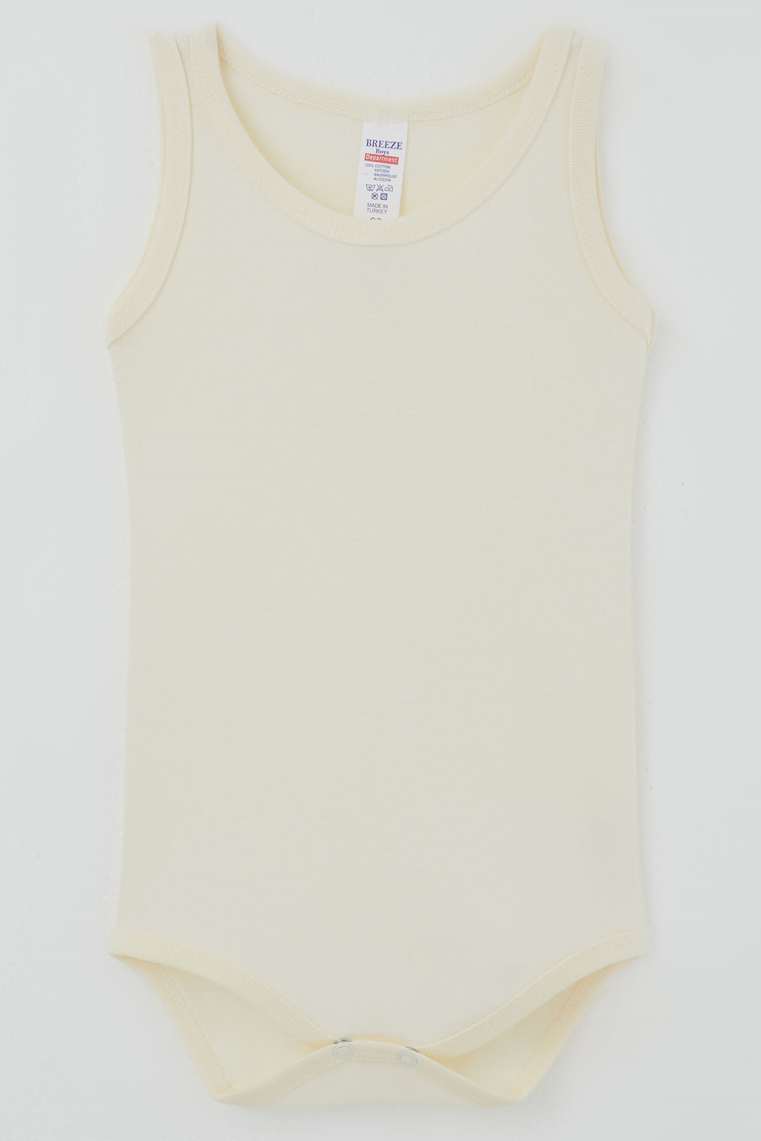 BRE Breeze Erkek Çocuk Çıtçıtlı Atlet Zıbın Body Basic 1-3 Yaş , Krem - Châteauguay