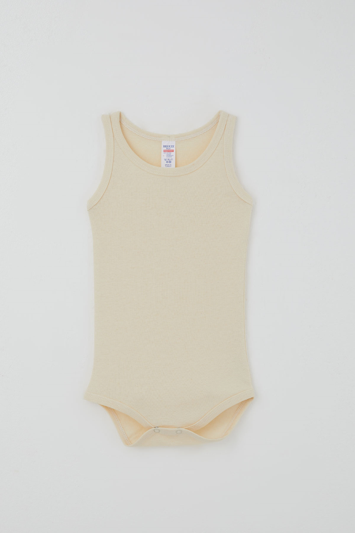 BRE Breeze Erkek Çocuk Çıtçıtlı Atlet Zıbın Body Basic 1-3 Yaş , Krem - Beverly