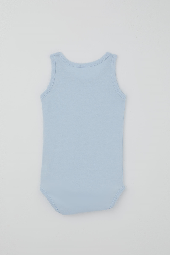 BRE Breeze Erkek Çocuk Çıtçıtlı Atlet Zıbın Body Basic 1-3 Yaş , Açık Mavi - Lugano