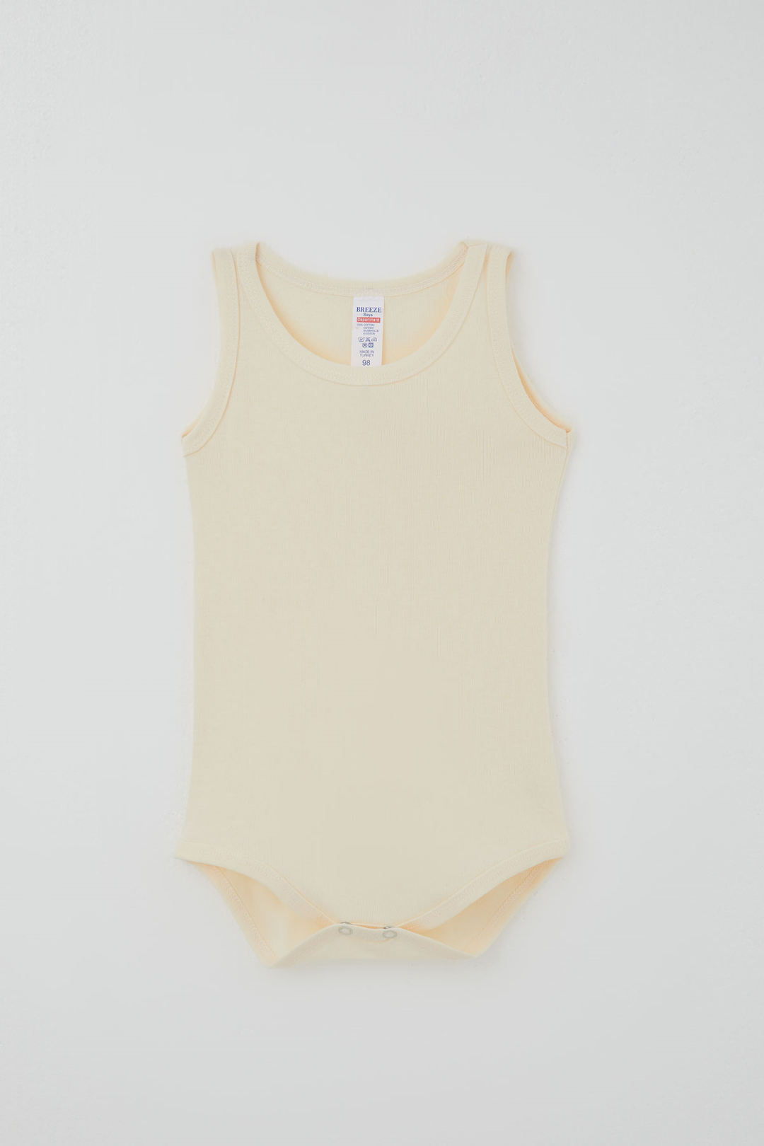 BRE Breeze Erkek Çocuk Çıtçıtlı Atlet Zıbın Body Basic 1-3 Yaş , Krem - Mankato