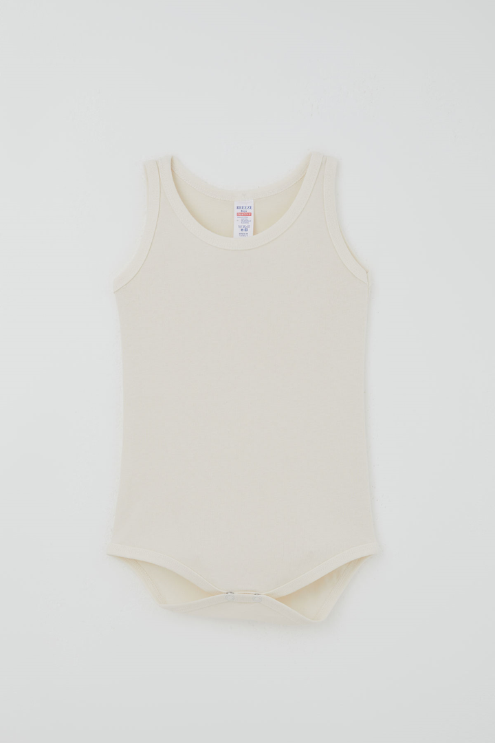 BRE Breeze Erkek Çocuk Çıtçıtlı Atlet Zıbın Body Basic 1-3 Yaş , Ekru - Chester