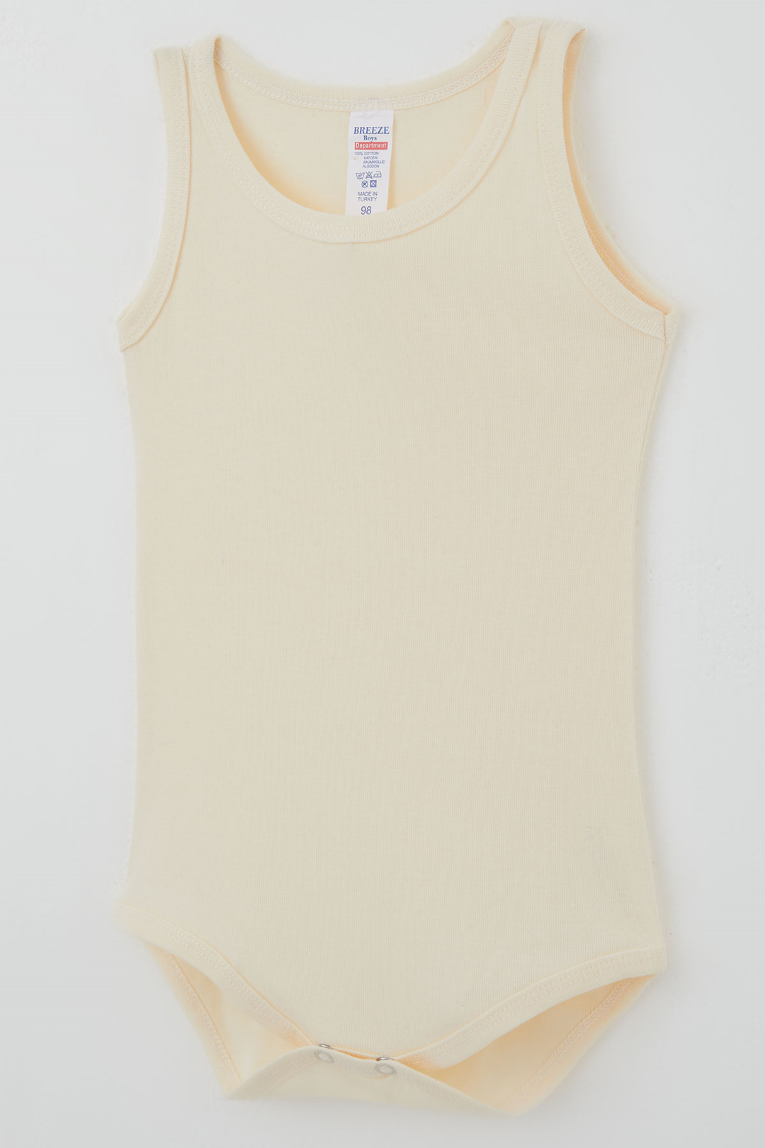 BRE Breeze Erkek Çocuk Çıtçıtlı Atlet Zıbın Body Basic 1-3 Yaş , Krem - Mankato