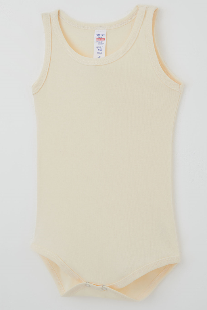 BRE Breeze Erkek Çocuk Çıtçıtlı Atlet Zıbın Body Basic 1-3 Yaş , Krem - Mankato