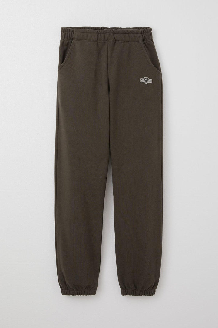 BRE Breeze Boys' Sweatpants with Arm Pocket and Pocket, Dark Khaki Green, 4-8 Years - Layton