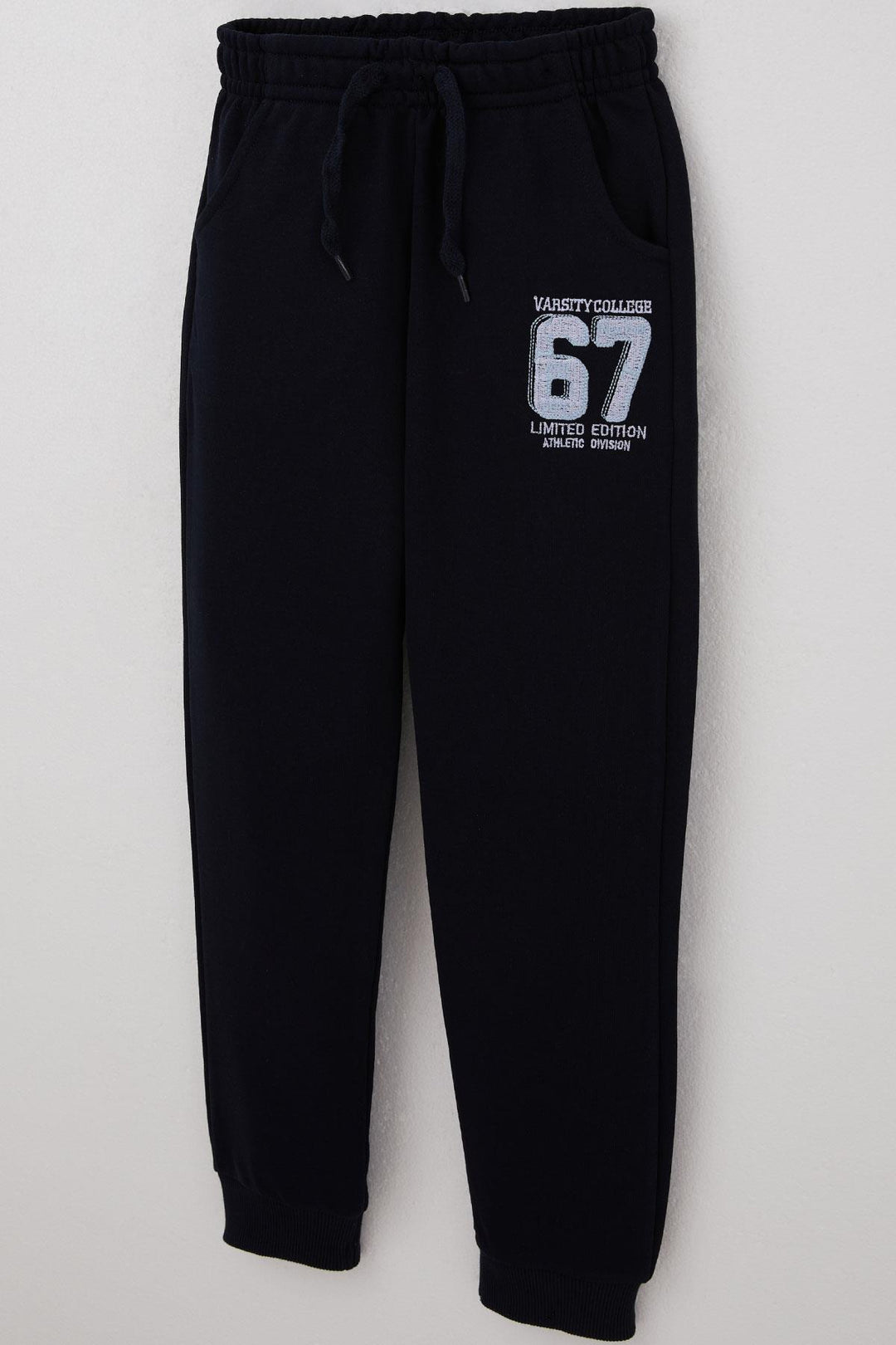 BRE Breeze Boys' Sweatpants with Embroidery, Drawstring and Accessories, 4-8 Years, Navy Blue - Passaic