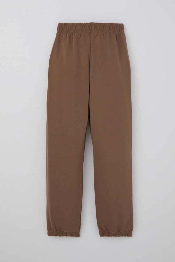 BRE Breeze Boys' Sweatpants with Drawstring and Arm Detail, 4-8 Years, Brown - Mestre