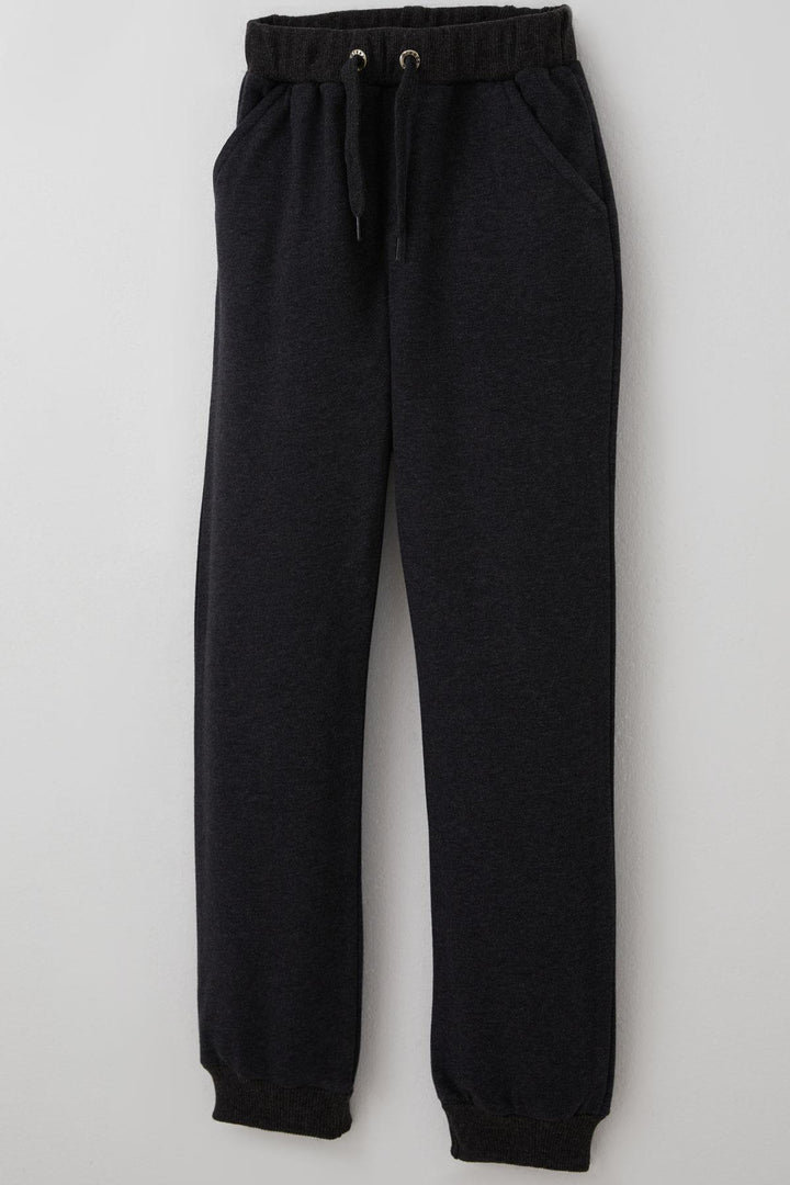 BRE Breeze Erkek Çocuk Eşofman Altı Bağcık Aksesuarlı Cepli 71 Yaş, Koyu Gri Melanj - Fair Lawn