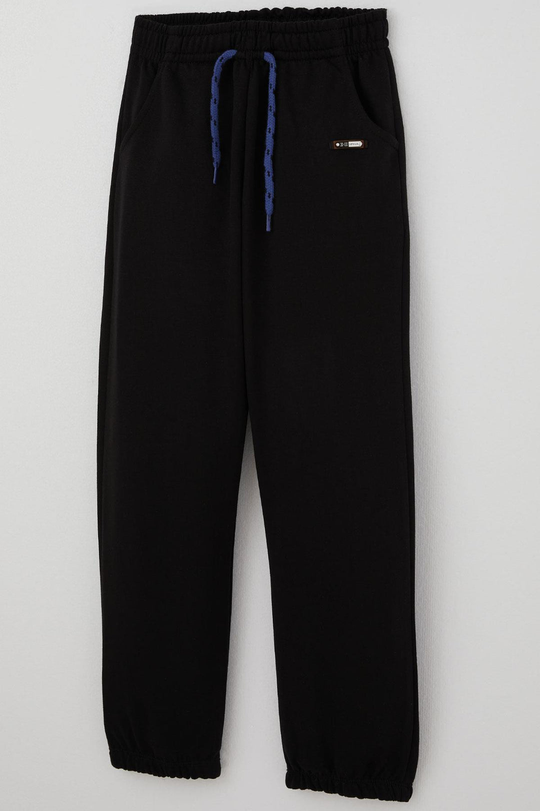 BRE Breeze Boys' Sweatpants with Drawstring Accessory and Arm Detail, 4-8 Years, Black - Staten Island