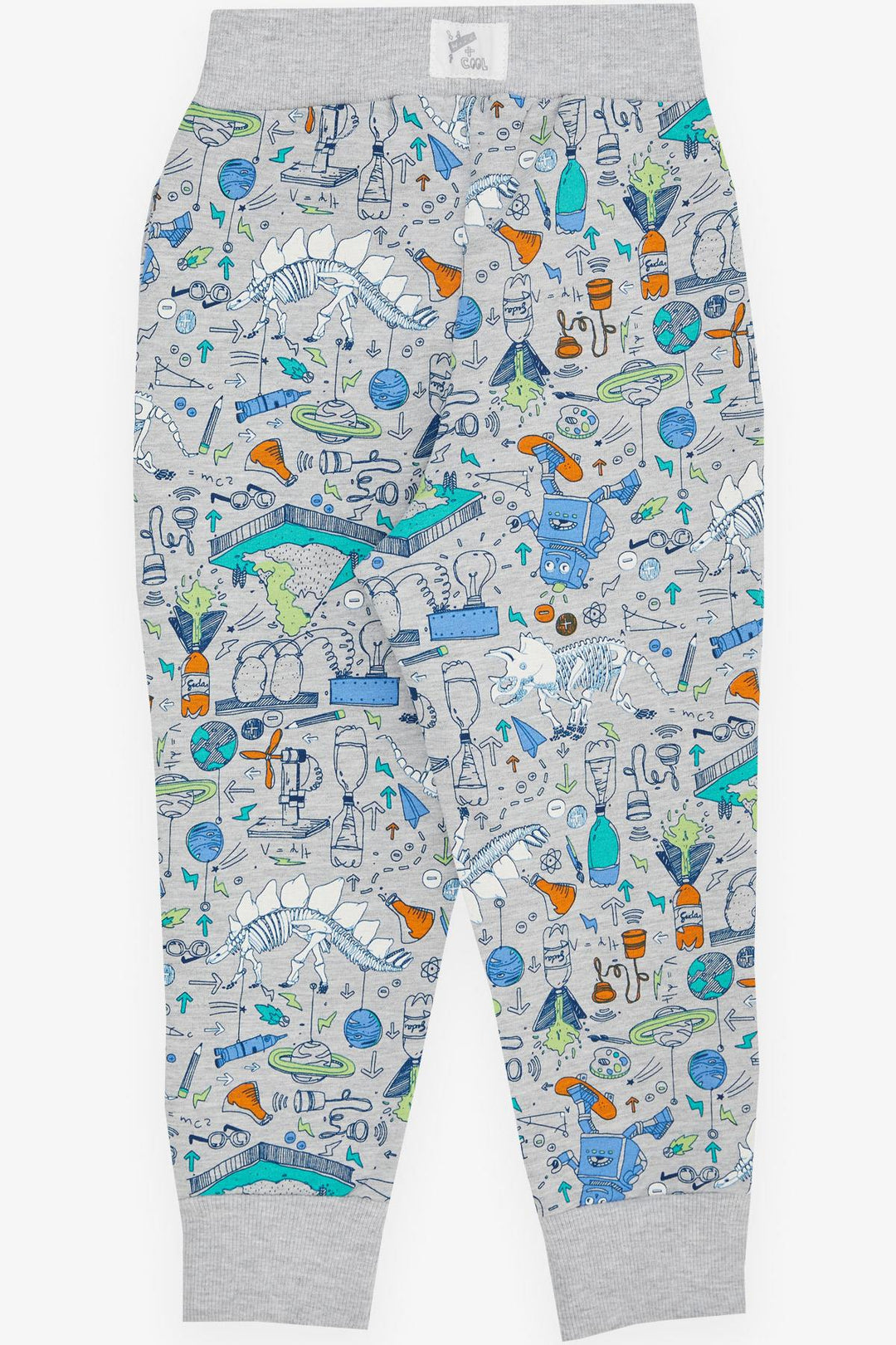 BRE Breeze Boys' Sweatpants Science Themed 1.5-5 Years, Grey Melange - Bitterfeld