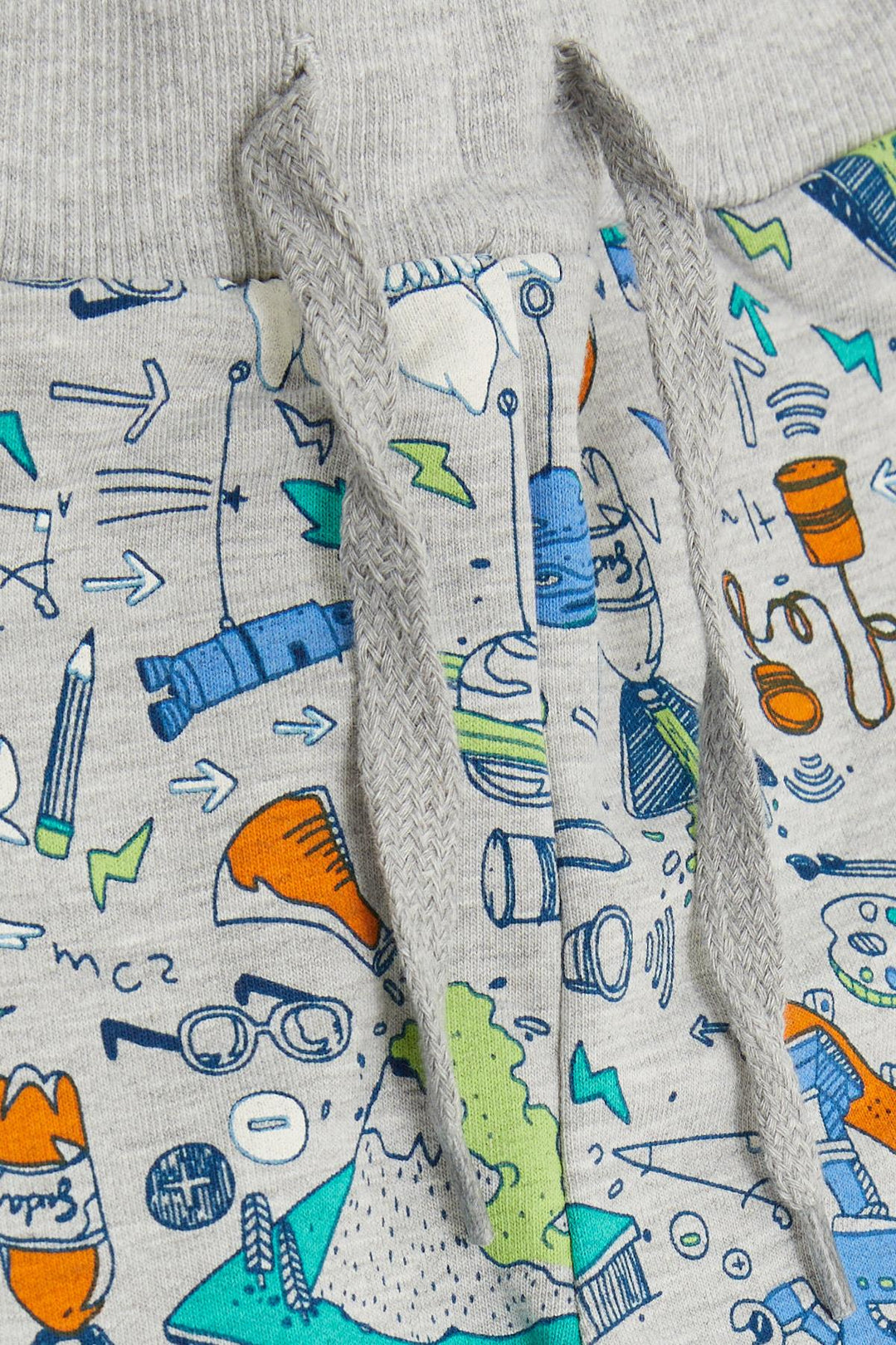 BRE Breeze Boys' Sweatpants Science Themed 1.5-5 Years, Grey Melange - Bitterfeld