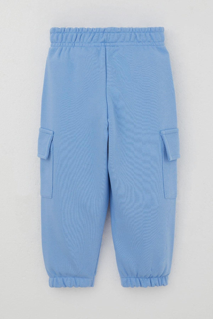 BRE Breeze Boys' Sweatpants with Cargo Pockets, 3-7 Years, Blue - Burbank