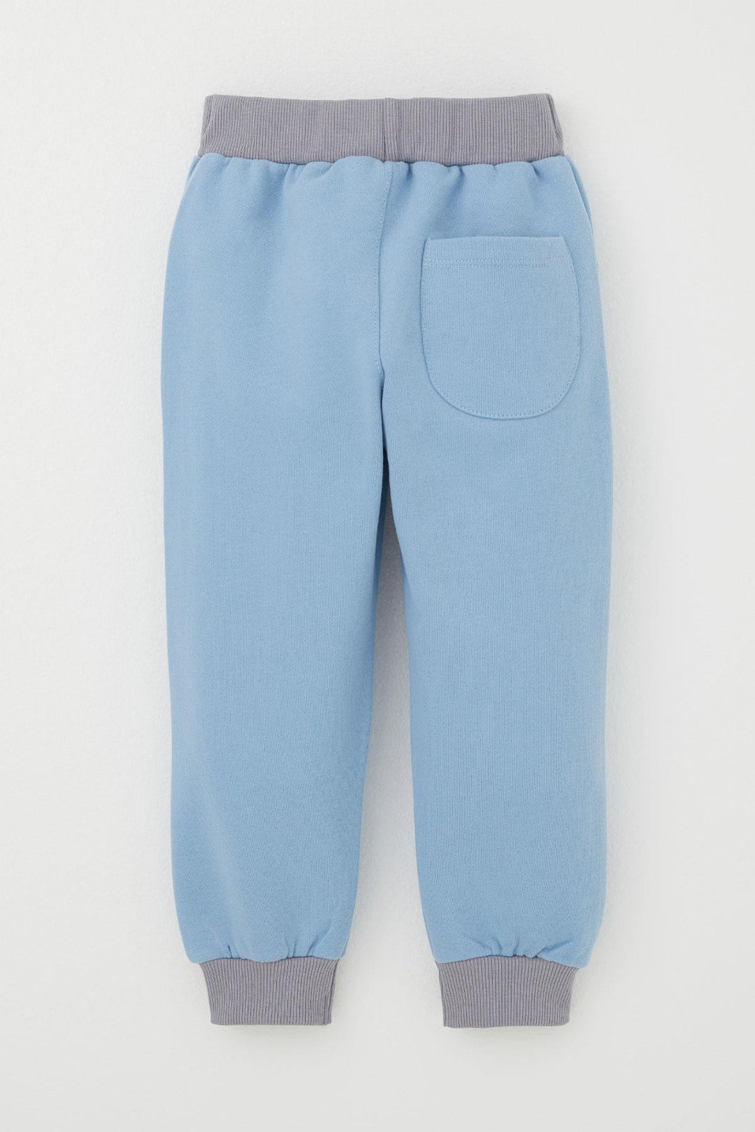 BRE Breeze Boys' Sweatpants with Cat Button Accessory Pocket Contrast Stitch Detail 1-4 Years, Blue - Zhytomyr