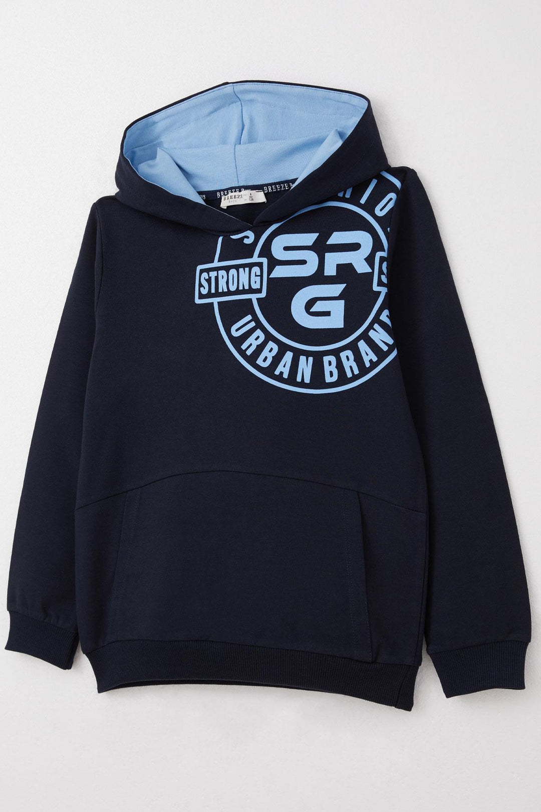 BRE Breeze Boys' Tracksuit Printed with Kangaroo Pocket 62 Years, Navy Blue - Ankeny
