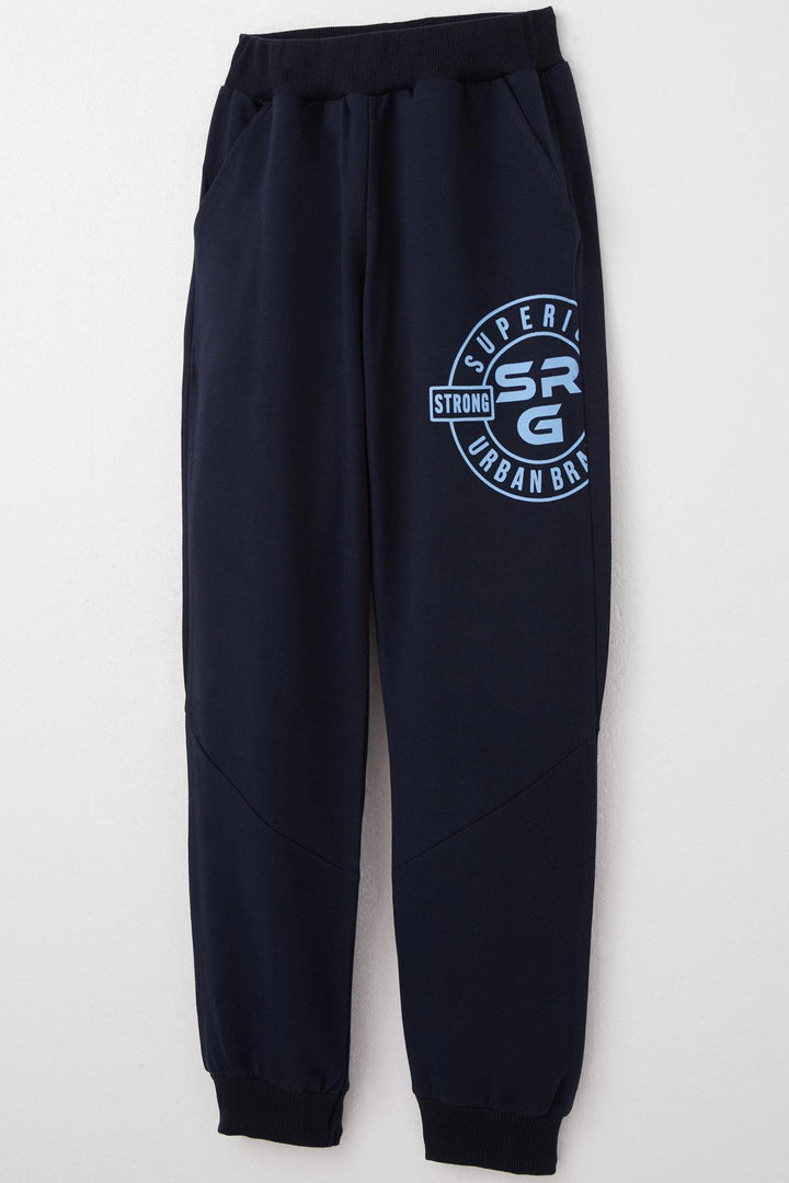 BRE Breeze Boys' Tracksuit Printed with Kangaroo Pocket 62 Years, Navy Blue - Ankeny