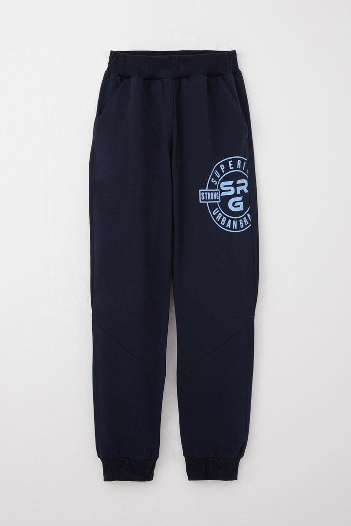 BRE Breeze Boys' Tracksuit Printed with Kangaroo Pocket 62 Years, Navy Blue - Ankeny