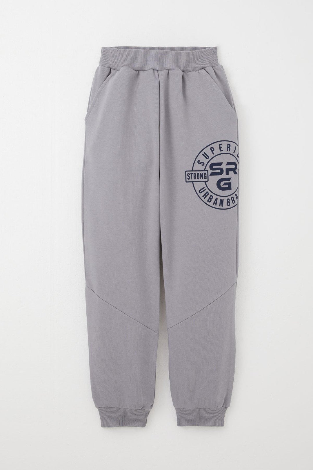 BRE Breeze Boys' Sweat Suit Printed with Kangaroo Pocket 62 Years, Grey - Cento
