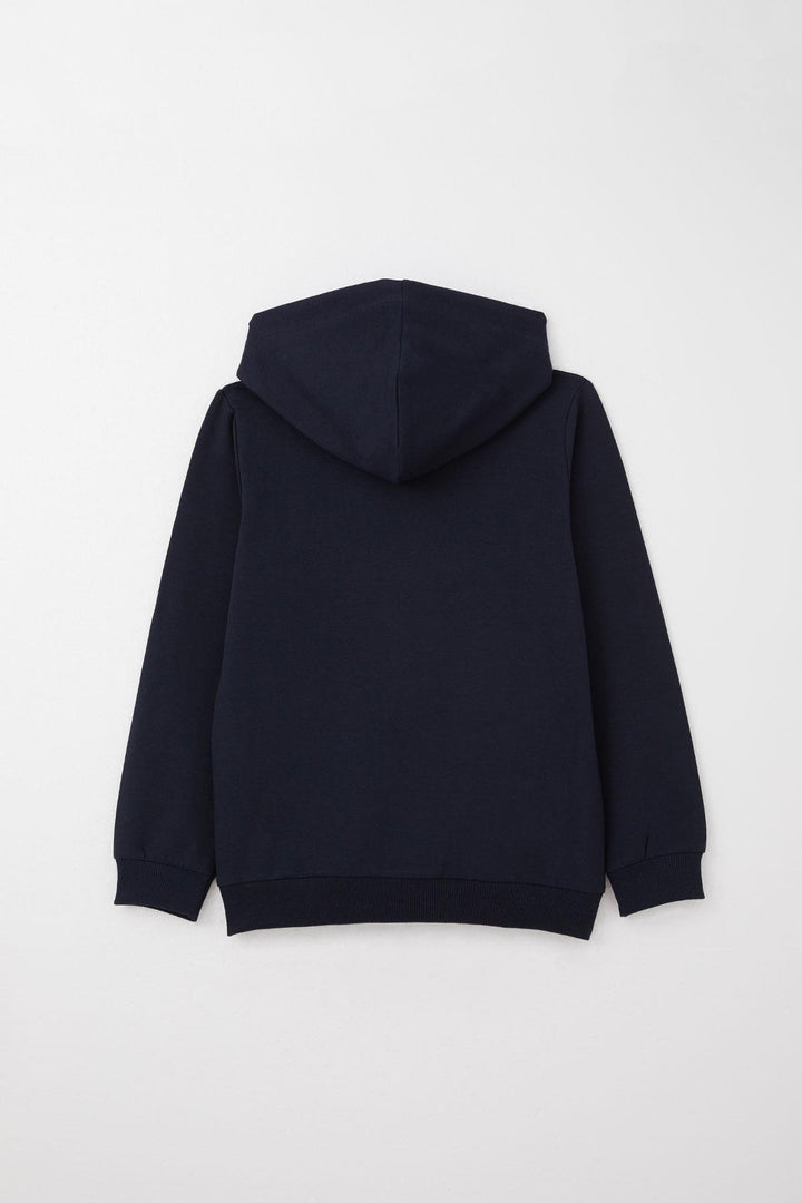 BRE Breeze Boys' Tracksuit Printed with Kangaroo Pocket 62 Years, Navy Blue - Ankeny