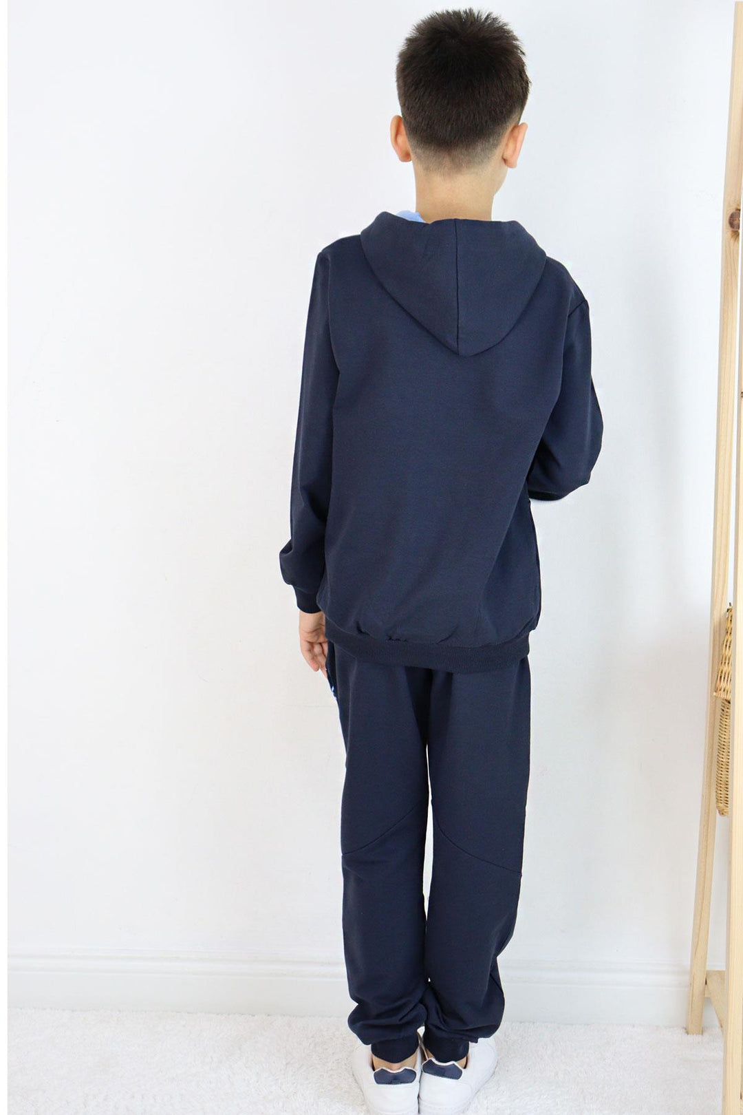 BRE Breeze Boys' Tracksuit Printed with Kangaroo Pocket 62 Years, Navy Blue - Ankeny