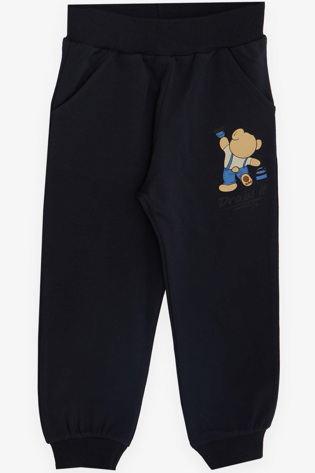 BRE Breeze Boys' Tracksuit Set with Painter Bear Print, 1-4 Years, Green - Eau Claire