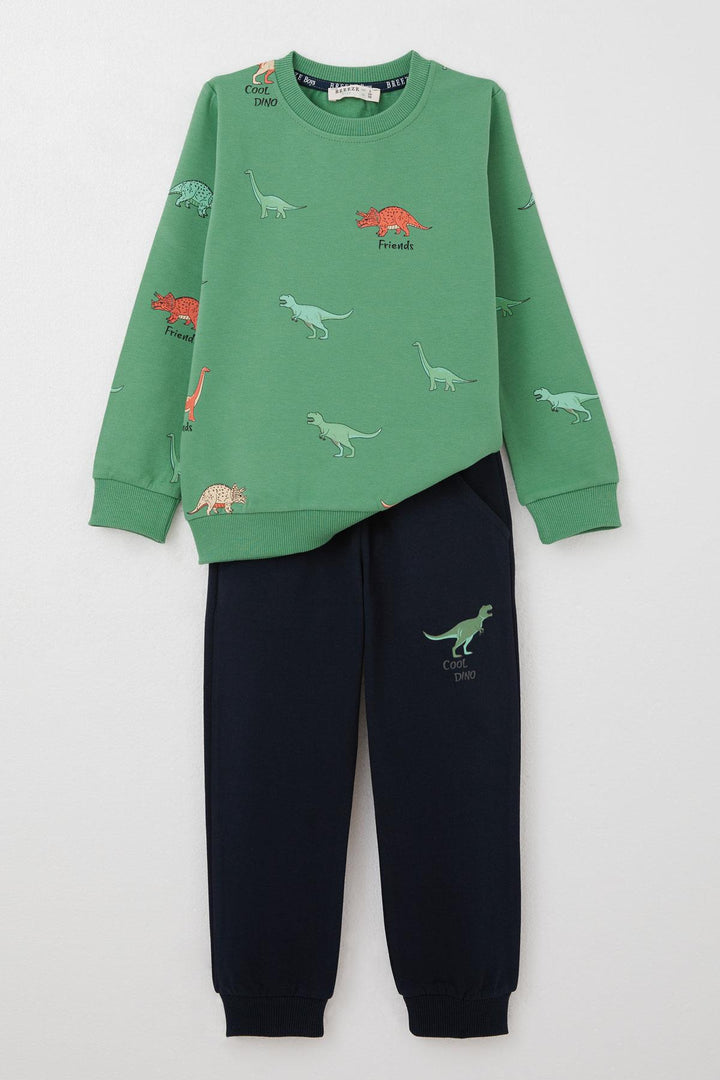 BRE Breeze Boys' Tracksuit Dinosaur World 2-6 Years, Mint Green - Fredericton