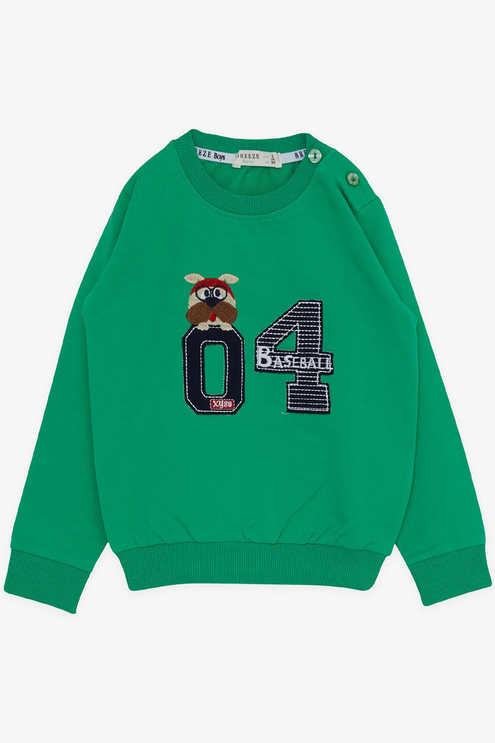 BRE Breeze Girls & Boys Boys' Tracksuit with Cute Puppy Embroidery Printed with Glasses, 1-4 Years, Green - Upper Darby