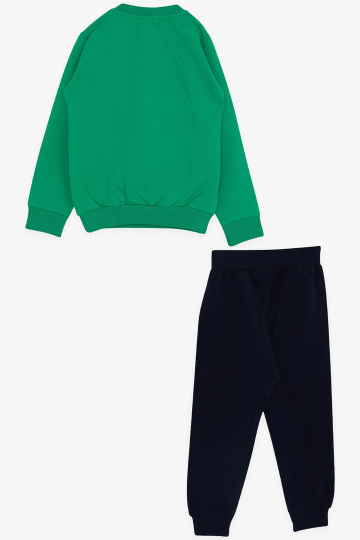 BRE Breeze Girls & Boys Boys' Tracksuit with Cute Puppy Embroidery Printed with Glasses, 1-4 Years, Green - Upper Darby