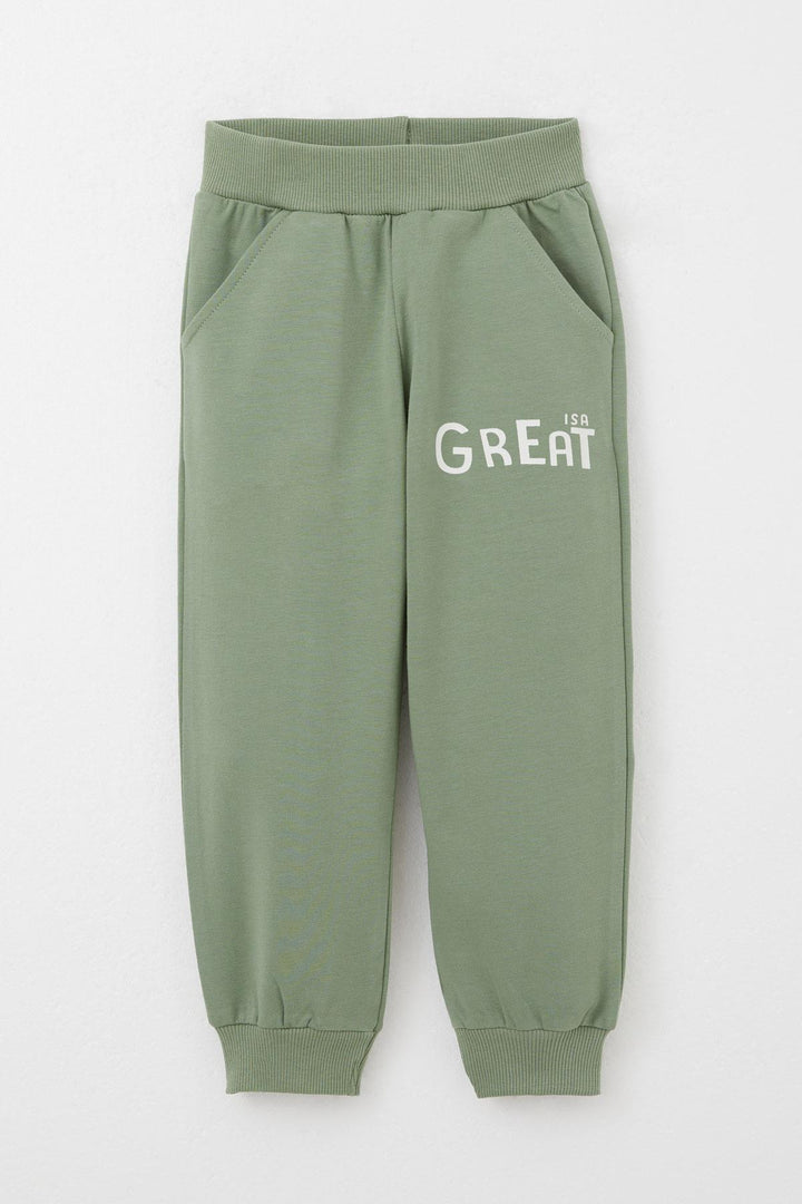 BRE Breeze Boys' Tracksuit Set with Amazing Dinosaur Print, 1.5-5 Years, Beige - Arras