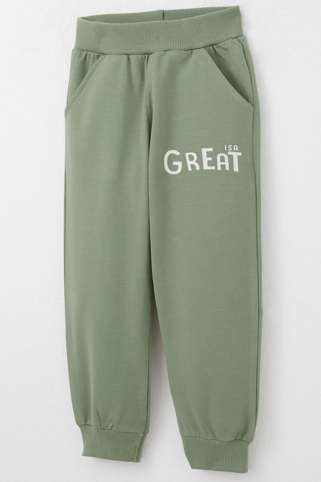BRE Breeze Boys' Tracksuit Set with Amazing Dinosaur Print, 1.5-5 Years, Beige - Arras